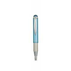   ZEBRA Golyóstoll, 0,24 mm, teleszkópos, rozsdamentes acél, világoskék tolltest, ZEBRA "Telescopic Metal Stylus", kék