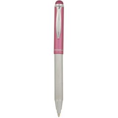   ZEBRA Golyóstoll, 0,24 mm, teleszkópos, rozsdamentes acél, pink tolltest, ZEBRA "Telescopic Metal Stylus", kék