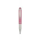ZEBRA Golyóstoll, 0,24 mm, teleszkópos, rozsdamentes acél, pink tolltest, ZEBRA "Telescopic Metal Stylus", kék