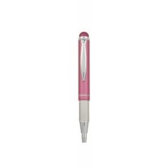   ZEBRA Golyóstoll, 0,24 mm, teleszkópos, rozsdamentes acél, pink tolltest, ZEBRA "Telescopic Metal Stylus", kék