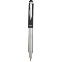   ZEBRA Golyóstoll, 0,24 mm, teleszkópos, rozsdamentes acél, grafitszürke tolltest, ZEBRA "Telescopic Metal Stylus", kék