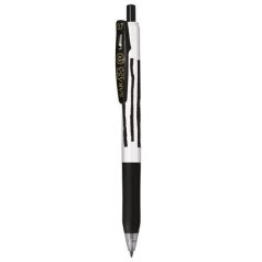   ZEBRA Zseléstoll, 0,33 mm, nyomógombos, csíkos test, ZEBRA "Sarasa Clip", fekete