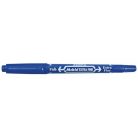 ZEBRA Alkoholos marker, 0,5/1,0 mm, kétvégű, ZEBRA "Mckie Extra Fine", kék