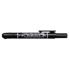 ZEBRA Alkoholos marker, 1,3 mm, nyomógombos, ZEBRA "Mckie Retractable", fekete