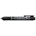 ZEBRA Alkoholos marker, 1,3 mm, nyomógombos, ZEBRA "Mckie Retractable", fekete