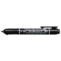   ZEBRA Alkoholos marker, 1,3 mm, nyomógombos, ZEBRA "Mckie Retractable", fekete