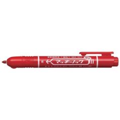   ZEBRA Alkoholos marker, 1,3 mm, nyomógombos, ZEBRA "Mckie Retractable", piros