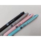 ZEBRA Golyóstoll, 0,24 mm, nyomógombos, háromszínű, ZEBRA "bLen 3C", fekete test