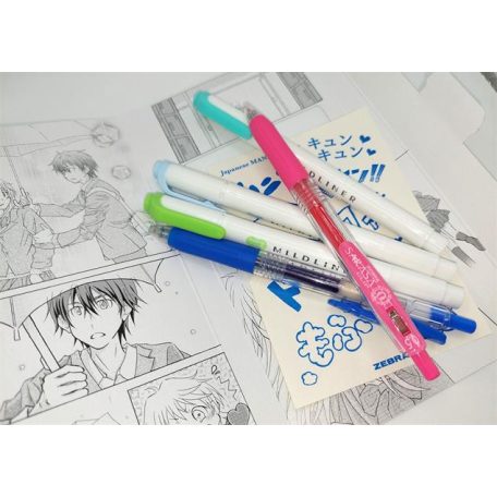 ZEBRA Írószer készlet, ZEBRA "Manga Set, One Umbrella", 5 darabos