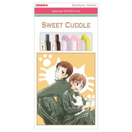 ZEBRA Írószer készlet, ZEBRA "Manga Set, Sweet cuddle", 5 darabos