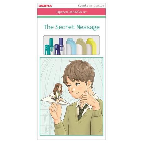 ZEBRA Írószer készlet, ZEBRA "Manga Set, The secret message", 5 darabos