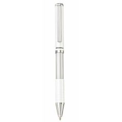   ZEBRA Golyóstoll, 0,24 mm, teleszkópos, ezüst színű tolltest, ZEBRA "SL-F1", kék