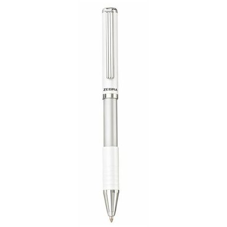ZEBRA Golyóstoll, 0,24 mm, teleszkópos, ezüst színű tolltest, ZEBRA "SL-F1", kék