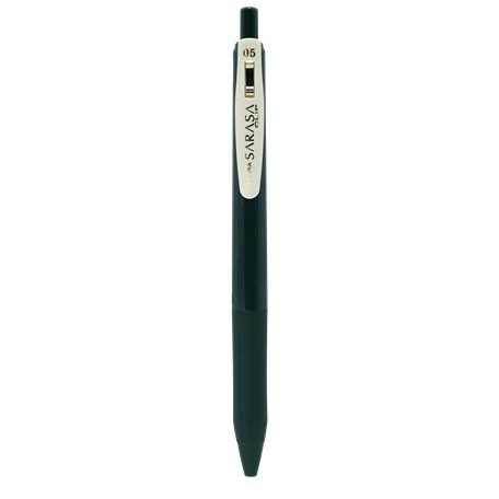 ZEBRA Zseléstoll, 0,33 mm, nyomógombos, ZEBRA "Sarasa Clip Vintage", zöldesfekete