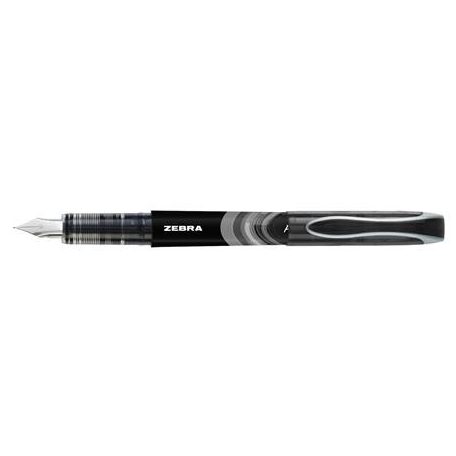 ZEBRA Töltőtoll, 0,6 mm, ZEBRA "Fountain pen", fekete