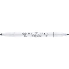   ZEBRA Szövegkiemelő, 1,0/3,5 mm, kétvégű ZEBRA "Mildliner Cool & Refined" szürke