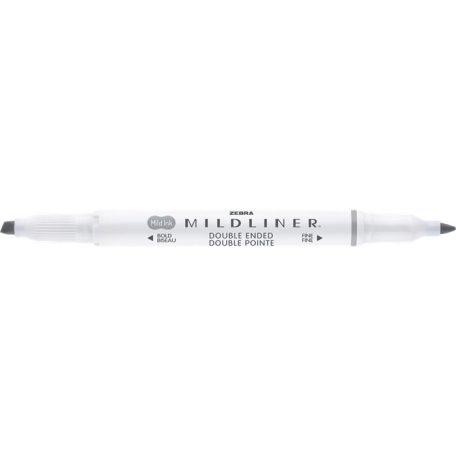 ZEBRA Szövegkiemelő, 1,0/3,5 mm, kétvégű ZEBRA "Mildliner Cool & Refined" szürke