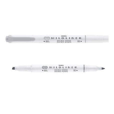ZEBRA Szövegkiemelő, 1,0/3,5 mm, kétvégű ZEBRA "Mildliner Cool & Refined" szürke