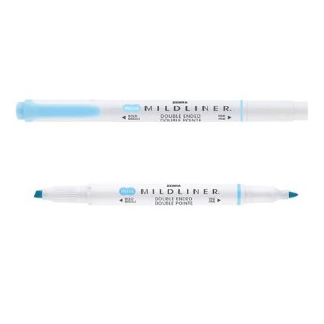 ZEBRA Szövegkiemelő, 1,0/3,5 mm, kétvégű, ZEBRA "Mildliner Fluorescent", kék