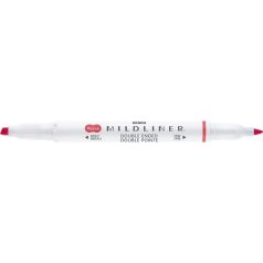   ZEBRA Szövegkiemelő, 1,0/3,5 mm, kétvégű ZEBRA "Mildliner Cool & Refined" piros
