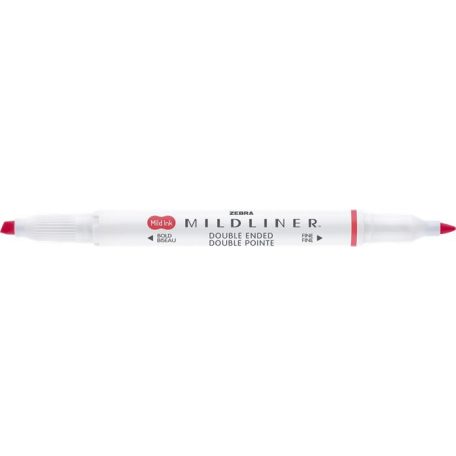 ZEBRA Szövegkiemelő, 1,0/3,5 mm, kétvégű ZEBRA "Mildliner Cool & Refined" piros