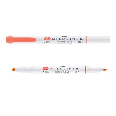 ZEBRA Szövegkiemelő, 1,0/3,5 mm, kétvégű ZEBRA "Mildliner Cool & Refined" piros