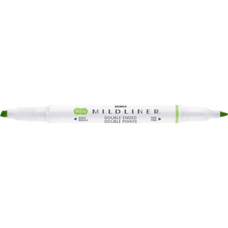 ZEBRA Szövegkiemelő, 1,0/3,5 mm, kétvégű ZEBRA "Mildliner Cool & Refined" zöld