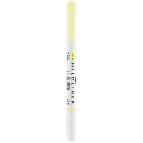 ZEBRA Szövegkiemelő, 1,0/3,5 mm, kétvégű, ZEBRA "Mildliner Fluorescent", sárga