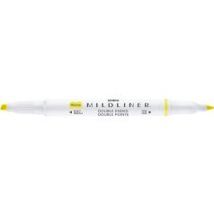   ZEBRA Szövegkiemelő, 1,0/3,5 mm, kétvégű, ZEBRA "Mildliner Fluorescent", sárga