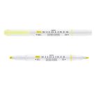 ZEBRA Szövegkiemelő, 1,0/3,5 mm, kétvégű, ZEBRA "Mildliner Fluorescent", sárga