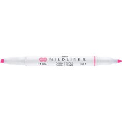   ZEBRA Szövegkiemelő, 1,0/3,5 mm, kétvégű, ZEBRA "Mildliner Fluorescent", rózsaszín