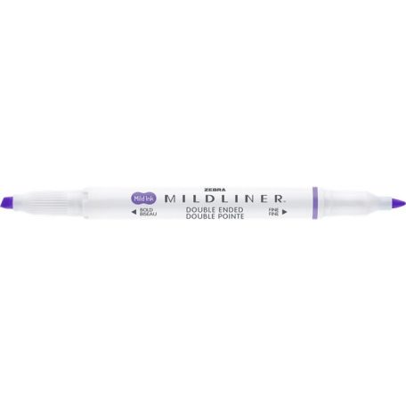 ZEBRA Szövegkiemelő, 1,0/3,5 mm, kétvégű ZEBRA "Mildliner Cool & Refined" lila