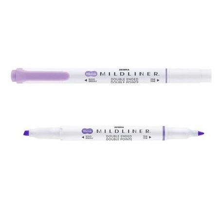 ZEBRA Szövegkiemelő, 1,0/3,5 mm, kétvégű ZEBRA "Mildliner Cool & Refined" lila