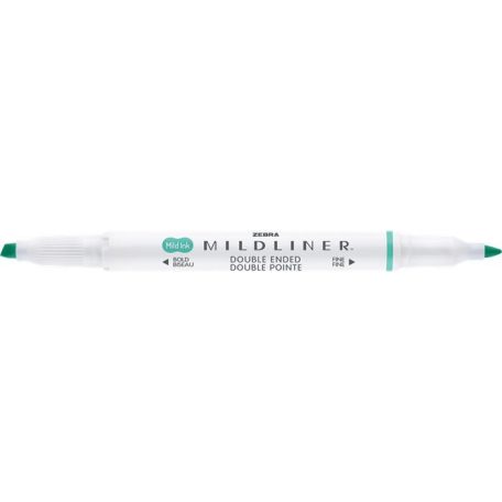 ZEBRA Szövegkiemelő, 1,0/3,5 mm, kétvégű, ZEBRA "Mildliner Fluorescent", türkiz
