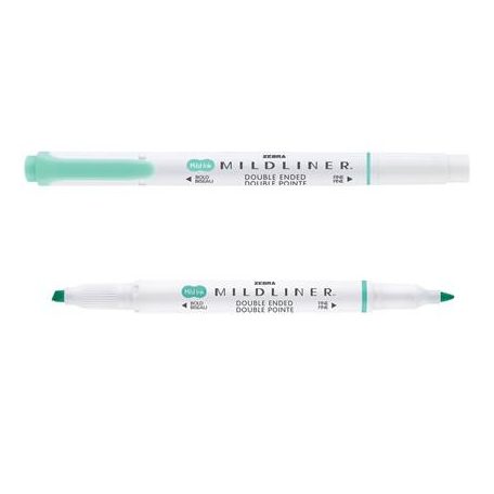 ZEBRA Szövegkiemelő, 1,0/3,5 mm, kétvégű, ZEBRA "Mildliner Fluorescent", türkiz