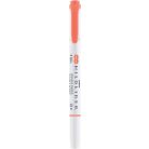 ZEBRA Szövegkiemelő, 1,0/3,5 mm, kétvégű, ZEBRA "Mildliner Warm", cinóber