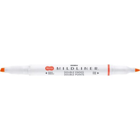 ZEBRA Szövegkiemelő, 1,0/3,5 mm, kétvégű, ZEBRA "Mildliner Warm", cinóber