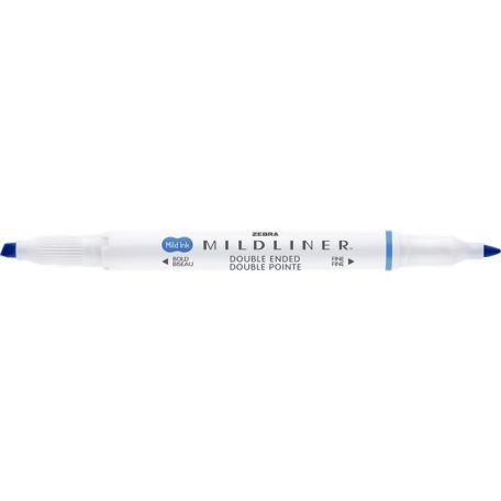 ZEBRA Szövegkiemelő, 1,0/3,5 mm, kétvégű ZEBRA "Mildliner Cool & Refined" kék