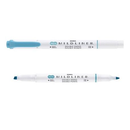 ZEBRA Szövegkiemelő, 1,0/3,5 mm, kétvégű, ZEBRA "Mildliner Warm", füstkék