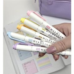   ZEBRA Szövegkiemelő készlet, 1,4/4 mm, kétvégű, ZEBRA "Mildliner Highlighter Gentle", 5 különböző szín
