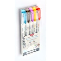   ZEBRA Ecsetirón készlet, kétvégű ZEBRA "Mildliner Warm", 5 szín