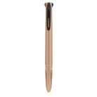 ZEBRA Golyóstoll, 0,37 mm, nyomógombos, négyszínű, ZEBRA "Smooth", rose gold