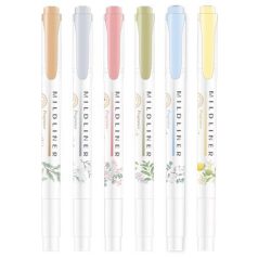   ZEBRA Szövegkiemelő készlet, 1,4/4 mm, kétvégű, ZEBRA "Mildliner Scented Fragrance", 6 különböző szín