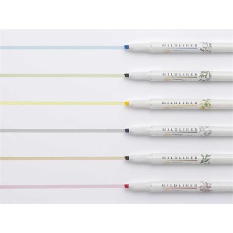 ZEBRA Szövegkiemelő készlet, 1,4/4 mm, kétvégű, ZEBRA "Mildliner Scented Fragrance", 6 különböző szín