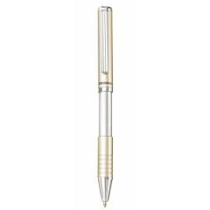   ZEBRA Golyóstoll, 0,24 mm, teleszkópos, pezsgő színű tolltest, ZEBRA "SL-F1", kék