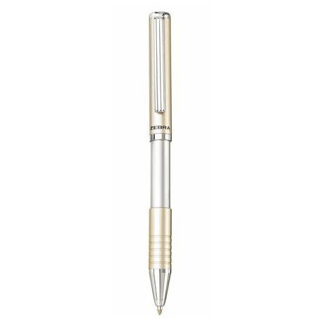 ZEBRA Golyóstoll, 0,24 mm, teleszkópos, pezsgő színű tolltest, ZEBRA "SL-F1", kék