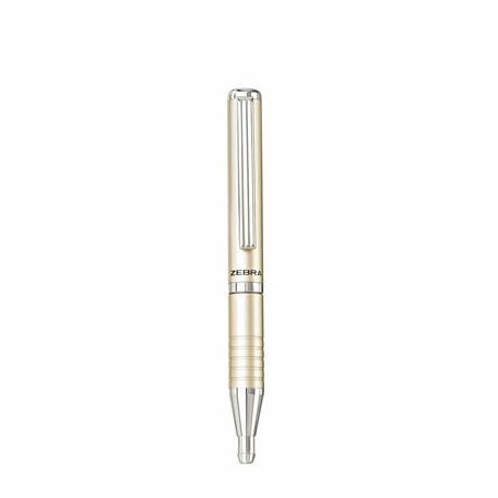 ZEBRA Golyóstoll, 0,24 mm, teleszkópos, pezsgő színű tolltest, ZEBRA "SL-F1", kék
