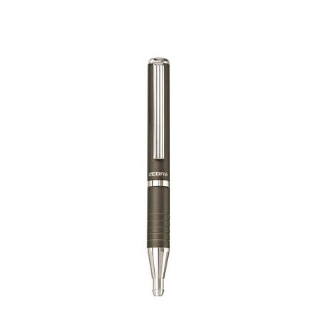ZEBRA Golyóstoll, 0,24 mm, teleszkópos, metálszürke tolltest, ZEBRA "SL-F1", kék