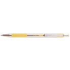 ZEBRA Golyóstoll, 0,24 mm, nyomógombos, rozsdamentes acél, pasztellsárga tolltest, ZEBRA "F-301", kék