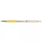 ZEBRA Golyóstoll, 0,24 mm, nyomógombos, rozsdamentes acél, pasztellsárga tolltest, ZEBRA "F-301", kék